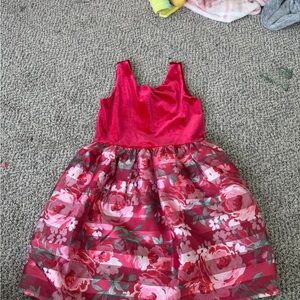 The Children's Place Red and Pink Floral Dress